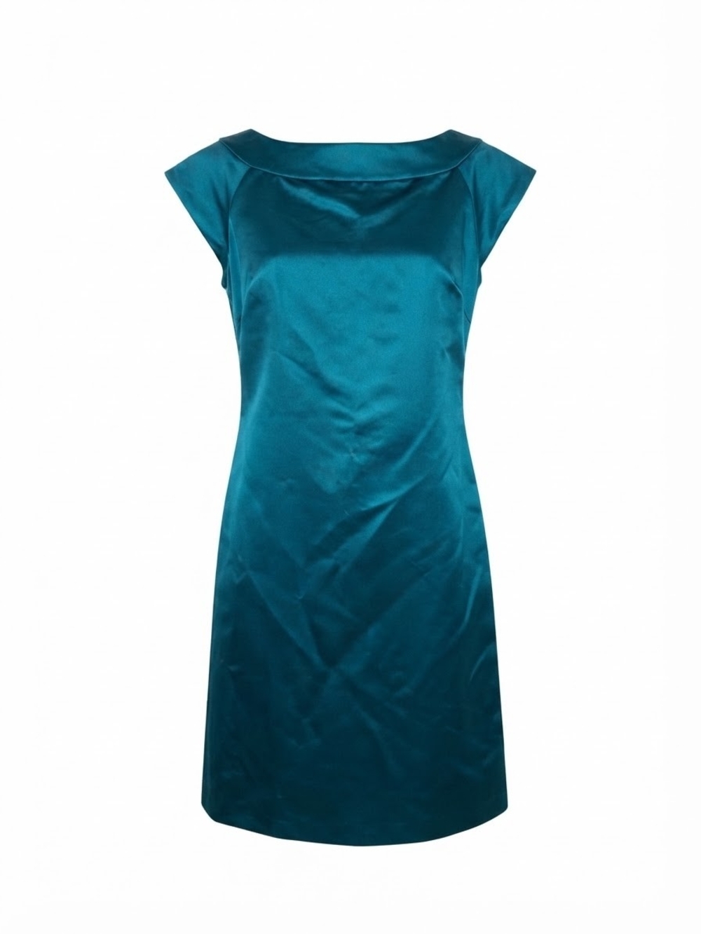 Max & Cleo Teal Satin Midi Dress